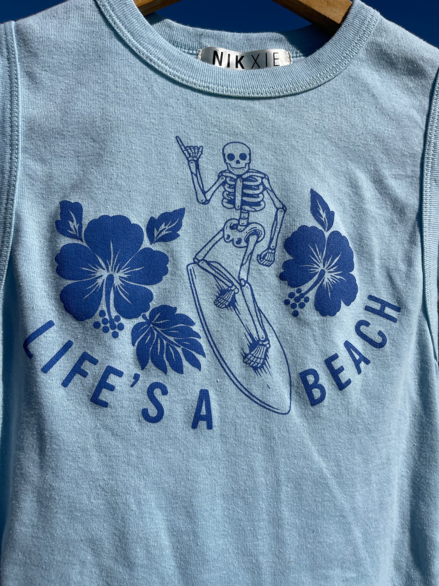 NIKIE Life's a Beach Crop Tank Top