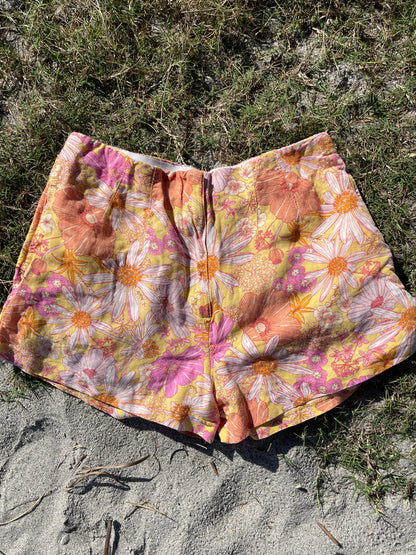 H&M Floral Linen Shorts