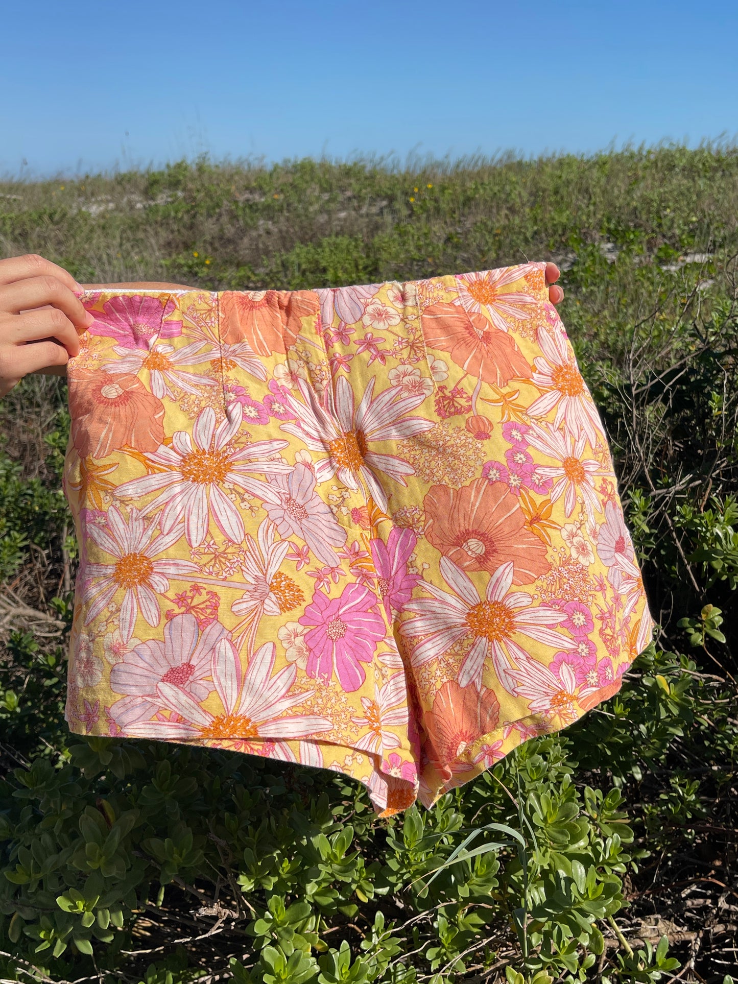 H&M Floral Linen Shorts