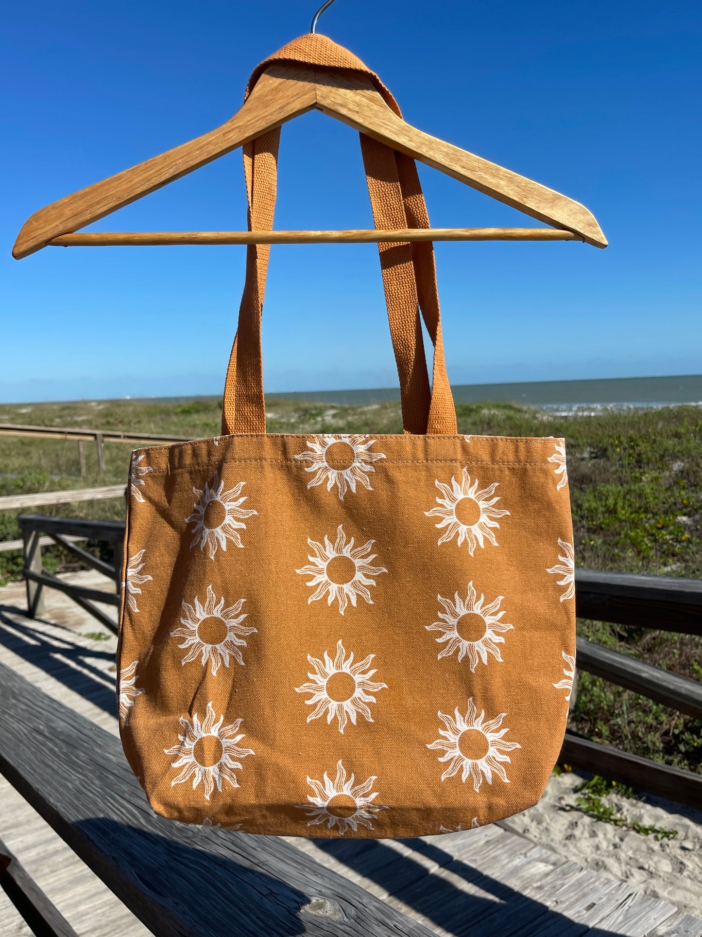 Burnt Orange Sun Tote Bag